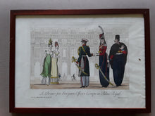 Charger l'image dans la galerie, Gravure Martinet 1814 Le premier pas d'un officier cosaque au Palais Royal