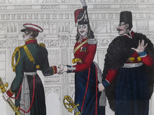 Charger l'image dans la galerie, Gravure Martinet 1814 Le premier pas d'un officier cosaque au Palais Royal