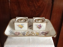 Charger l'image dans la galerie, Double encrier en porcelaine - KPM Berlin 1927 Art Deco - Double Inkwell - Tintenfass