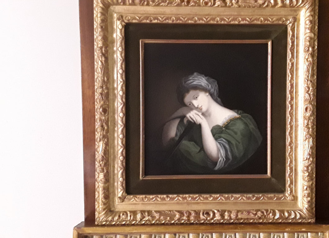 Tableau huile sur panneau 18ème Entourage d'Angelica Kauffman - 18th C painting