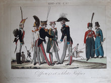 Charger l&#39;image dans la galerie, Estampe Gautier 1814-15 Officiers et Soldats Russes
