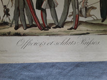 Charger l&#39;image dans la galerie, Estampe Gautier 1814-15 Officiers et Soldats Russes
