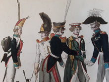 Charger l&#39;image dans la galerie, Estampe Gautier 1814-15 Officiers et Soldats Russes
