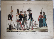 Charger l&#39;image dans la galerie, Estampe Gautier 1814-15 Officiers et Soldats Russes

